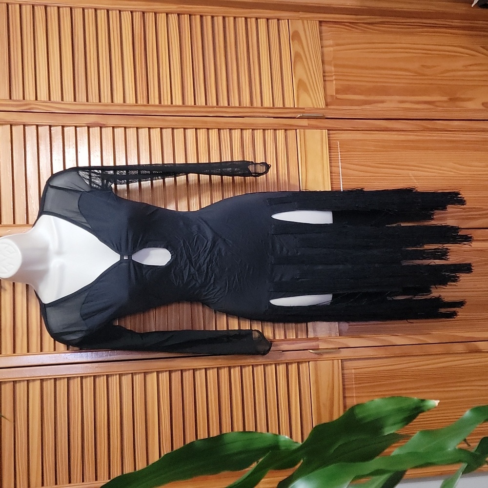 Black Latin Rhythm Dance Dress Costume